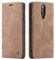 mvced Coque Compatible avec OnePlus 7 Pro,Anti-Choc Housse en Cuir Premium Flip Case Portefeuille Etui,Marron