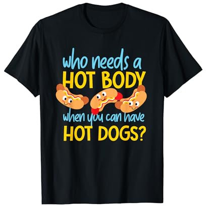 Lustiges Hotdog-Design für Damen und Herren T-Shirt