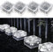MEDOYOH 4PCS Cool White Light Solar Light PVC Brick, Solar Brick Light On/Off Solar Ponds Lights Outdoor Garden Ornaments for Lawn Path Step Stone Deck Ground Pond, 7x7x5cm
