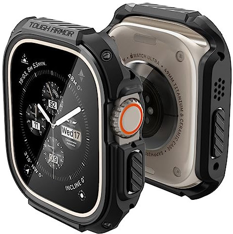 Spigen Funda Tough Armor Compatible con Apple Watch Ultra 2 (2023) / Ultra (2022) 49mm - Negro