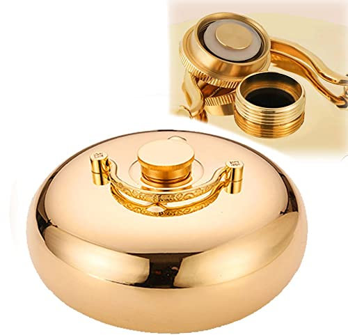 BEISCO Klassische Kupfer Wärmflasche Wärmwasser Flaschen Groß Bettflasche für Erwachsene, Geschenke für Frauen, Gold (Color : Smooth Bottle, Size : XXL-3L)