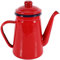 Spactz Cafetière universelle en émail de 1,1 l - Rouge
