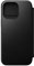 Nomad Modern Horween Leather Folio Case for iPhone 15 Pro Case Compatible with MagSafe Wireless Charging Wallet Case & Drop Protect - Black