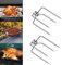 YRHome 2 Stück Fleischklammer für Drehspieß Fleischnadeln BBQ Klammer Fleischnadel für Grillspieß Edelstahl Drehspieß Hähnchengrill 10 mm Multifunktionale Klammern Hähnchengrill Grillzubehör