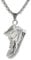 GAUEIOUR Sports Shoe Necklace,Cool Hip-Hop Couple Titanium Steel Necklace, Punk Sneaker Pendant Necklace, Unisex Version, Hip-Hop Punk Jewelry Gift (Silver)