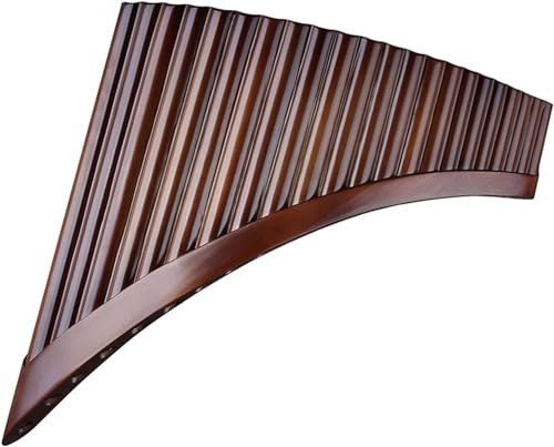 22 Rohre C-Tonart Handgefertigte Natürliche Bambus Panflöte Traditionelles Musikinstrument Braune Panflöte (Braun)