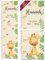 Messlatte Kinder - Süße Giraffe mit Name und Datum Niedliches Giraffenmotiv Giraffen Zeichnung Giraffen Design - 50-110 cm - Holz