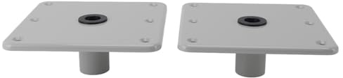 Bootssitz Basis, 2PCS 7 Zoll X 7 Zoll Heavy Duty Boot Drehsitz Sockel Mit 3/4 Pin Post Sockel Und 6 Schraubenlöchern Aluminium-Sitzsockel Ohne Gewinde Für Marine