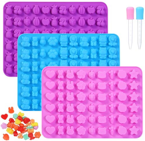 RUUKON Moules en silicone anti-adhésif en forme d'ours en gélatine pour bonbons, chocolat, cire, bonbons en gélatine de qualité alimentaire, moules à bonbons aux fruits, moules à collations pour