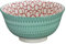 cilio Bowl AMICI Rauten Türkis | Porzellan Schüssel | Gebrannt bei 1300 °C | Ramen Schüssel | Spülmaschinen- / mikrowellengeeignet | Glasierter Boden | Müslischale | 7 cm/Ø 15,5 cm | 500 ml