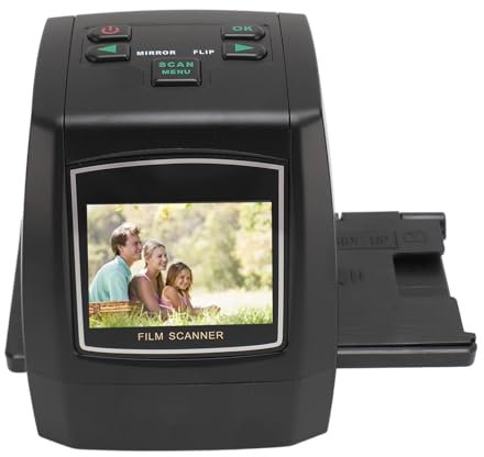 GOWENIC 22 MP Film & Slide Scanner with 2.4 Inch LCD Screen, Digital Film Scanner Converts 135 126KPK 110 Super 8mm Film Negatives to Digital JPG Photos, Support 32GB SD Card (UK Plug