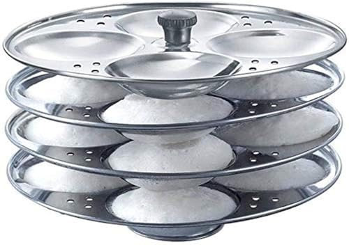 SHYAMVUN Stainless Steel 4 Rack Idli Stand, Steamer - Makes 16 Idlis