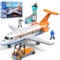 City Airport Plane Building Set, 796 PCS Passenger Airplane Building Block Toy 3 in 1 STEM Aviation Center with Bus/Baggage/Truck Radar/Tower Shuttle, Gift for Kids Adults 6+ Years Old