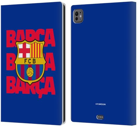 Head Case Designs Offizielle FC Barcelona Barca Wappen Graphics Leder-Wallet-Hülle Kompatibel mit Apple iPad Pro 11 M4/M5 2024/2025