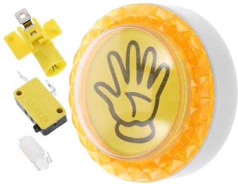 BESTonZON Game Button Playset Accessories Buzzers That Show Who Buzzed First Game Buzzer Dog Talking Buttons Dog Buttons School Supplies for Teachers Answer Buzzers No Button Yellow Plastic