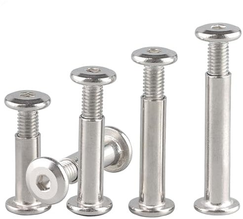 SHUNCHG 10pcs Furniture Connecting Screws M3x15mm Cabinet Connector Bolts,Hex Drive Socket Cap Bolts Barrel Nuts Sleeves Cupboard Joining Fixing Bolt for Frames Wood Boards