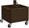 Yaheetech Pied de Parasol Carré avec Pot de Fleur 2 en 1, Charge Max. 150 kg, Support Parasol Base de Parasol avec roulettes, Trous de Drainage, Remplissage Sable/Pierres 45,5 x 45,5 x 48 cm