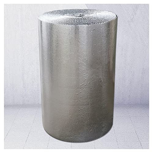 Lámina reflectora para radiador, lámina aislante reflectante de doble burbuja de aluminio, película aislante para techos y áticos, barrera de vapor impermeable para cobertizos, paredes, ventanas y ga
