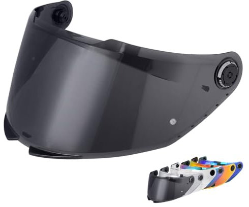 Helmvisier für MT-V-28B/THUNDER 4 SV/Stinger 2,Motorradhelm Visier,Motorrad Windschutz Helm Objektiv Visier Vollgesichts.UV Schutz Helmvisier (Schwarz)