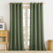 PONY DANCE Leinen Gardinen mit Ösen Wohnzimmer Vorhänge Modern 2er Set H 245 x B 140 cm Leinenoptik Vorhang Halbtransparent Semi-Sheer Linen Curtains for Bedroom, Matcha Grün