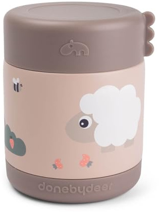 Done by Deer Récipient alimentaire isotherme Tiny Farm Rose 300 ml