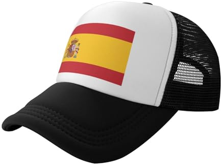 Gorra De BéIsbol Unisex con Bandera del España,Ideal para Senderismo,Camping,Viajes,Running,Ciclismo.Disponible, Ajustable,Talla úNica.