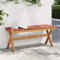 Homvdxl Gartenbank, 100 cm, 2-Sitzer, Holz, Zweisitzer, Parkbank mit Websitz, Outdoor-Möbel, Freizeitsitz, Terrassenstuhl für Eingang, Veranda und Hinterhof, Rot
