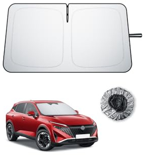BIBIBO Compatible con Nissan Qashqai J12 2021-2025 2026, protección Solar, protección UV, Parabrisas Delantero, sombrilla de Coche, Tela sin Arrugas, Parasol Interior, Parabrisas Qashqai J12