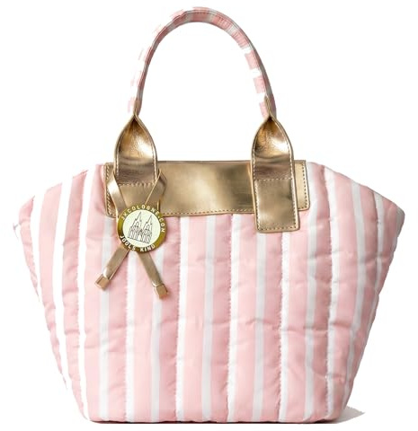 Miosan JKCologne S-Tote Bag | Modische Damen Puff Bag Handtasche: Colourful. Leicht. Wasserabweisend. Nachhaltig | Innenfächer | Inklusive Metallic Brand Charm
