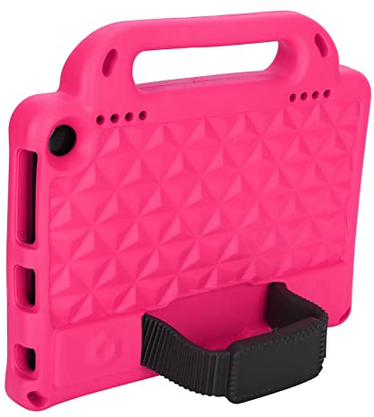 Qudinip Shockproof Tablet Case for Fire HD 8 2020 Kids Friendly Durable EVA Sleeve with Strap for Easy Carry (Rosy Red)