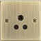 Knightsbridge CS5AAB Square Edge Antique Brass Finish with Insert 5A Unswitched Socket, 230 V