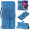Zchen Samsung Galaxy A70 Hülle, Kunstleder Portemonnaie Handy-Schutzhülle Book Flip Design Klapphülle Etui Tasche für Samsung Galaxy A70 (Katze-Blau)