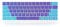 Owpkeenthy WHYSP PBT Tastenkappen-Set in Violett für 60 % Tastaturen, Double-Shot OEM-Profil kompatibel mit Cherry MX-Schaltern (Nur Tastenkappen) (Farbe A)