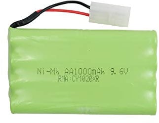 efaso Akku 9,6V / 1000mAh / NI-Mh/Ersatzakku für RC Modelle