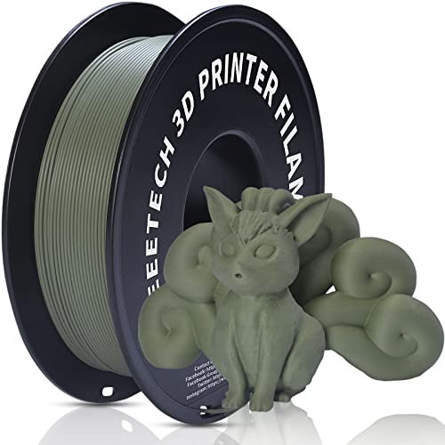 Geeetech Matte PLA Filament, 3D-Drucker PLA Filament 1 kg Spule, Genauigkeit +/- 0,03 mm, Grün