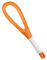 Frusta a torsione da 29 cm, in plastica a palloncino piatto da cucina, frusta spessa per frusta, frusta e frusta, arancione
