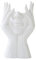 Keramik-Gesichtsvase, weiße Blumenvase für Dekoration, weibliche Form, Kopf, Halbkörper-Büste, Vasen, Minimalismus, dekorative moderne Blumenvase im nordischen Stil (A)