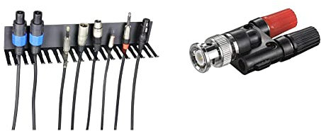 ah Stands SCS19 Kabelhalterung für Wandmontage & Adapter BNC-Stecker auf 2X 4mm Bananenbuchse