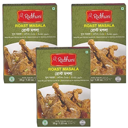 Radhuni Easy Mix Roast Masala 35gm packet, premixed spices from Square foods Bangladesh (35g, 3)