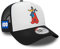 New Era Daffy Duck Superman Looney Tunes 100 Years WB White Black A-Frame Trucker Cap - One-Size