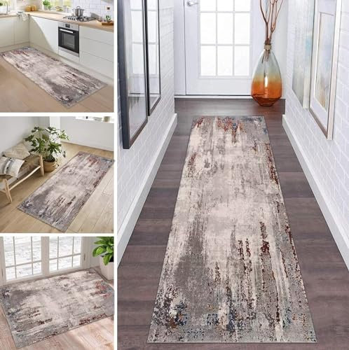 ZDYHMrj Teppich Läufer Flur Küche rutschfest waschbar Teppichläufer Lang 40X100CM Abstract Korridor Teppichmatten Kücheteppich Schlafzimmer Wohnzimmer Flurmatten Breit 40-120cm