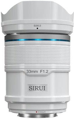 SIRUI Sniper 33mm Lente de Enfoque Automático, F1.2 Objetivo Gran Angular APS-C, X Mount Lente para X-H2s, X-T5, X-M5,X-S20 (X Mount, Blanco)