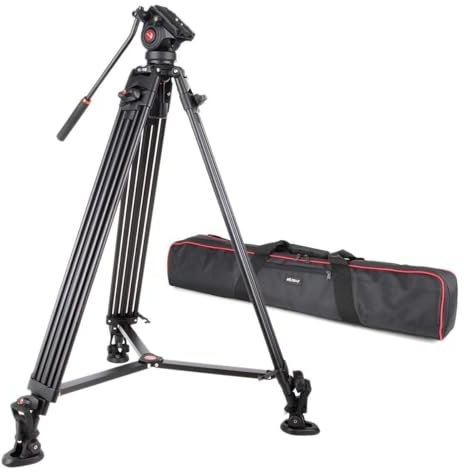 VILTROX Treppiede per fotocamera, 188 cm, in alluminio, carico pesante, 10 kg, DSLR Camera Tripod con testa a sfera panoramica a 360°, piastra a sgancio rapido e custodia per fotocamera Canon Nikon