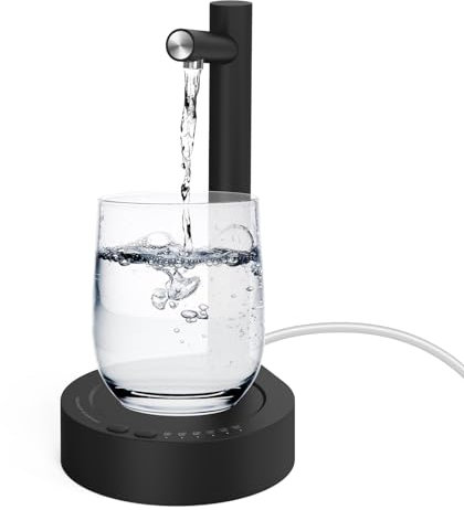 Dispensador De Agua, Dispensador De Agua para Garrafas, Dosificador De Agua, Potable Grifo para Garrafas De Agua, Inteligente Dispensador Agua Electrico para Hogar, Aire Libre, Oficina (Negro)