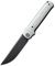 Petrified fish PFB04 Klappmesser, 3.82 D2 Black Stonewashed Klinge G10 Griff, Mit Kugellager EDC Taschenmesser (White Black Stonewashed)