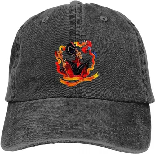 TeysHa Baseballkappe Snapback Sonnenhut Jafar und Lago mehrfarbige Mütze Schirmmütze für Damen Jafar böser Zauberer Bösewicht personalisierte Visierschutzhüte Geschenk