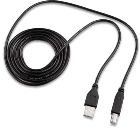 Dr.Tech USB Type A to Type B Printer Data Cable Compatible with Zebra/Dymo/Brother Label Printers - Black - works with Scanners and Enclosures (1m)