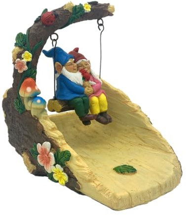 Abia Jaeia Wichtel auf der Schaukel Dachrinne Wächter Regen Fallrohr Tiere Outdoor Statue Dachrinne Fallrohr Verlängerung Gartendekoration Fallrohr Verlängerung Umlenker Spritzblock für Hof und