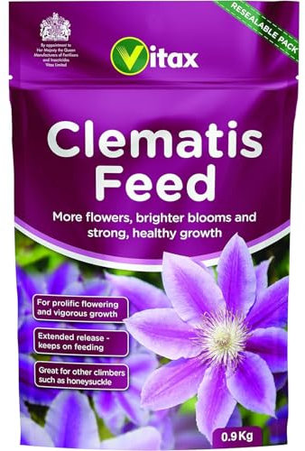 AMK® Vitax Clematis Feed Pouch 0.9kg Plants Food Fertiliser Resealable Slow Release Stronger Roots Bigger Blooms Garden Gardening