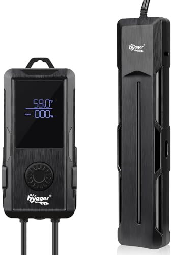 hygger Riscaldatore sommergibile per acquario da 500 W: doppio termostato in vetro al quarzo con display digitale a LED, riscaldatore di protezione automatica APS per acquari d'acqua dolce e salata da